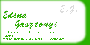 edina gasztonyi business card